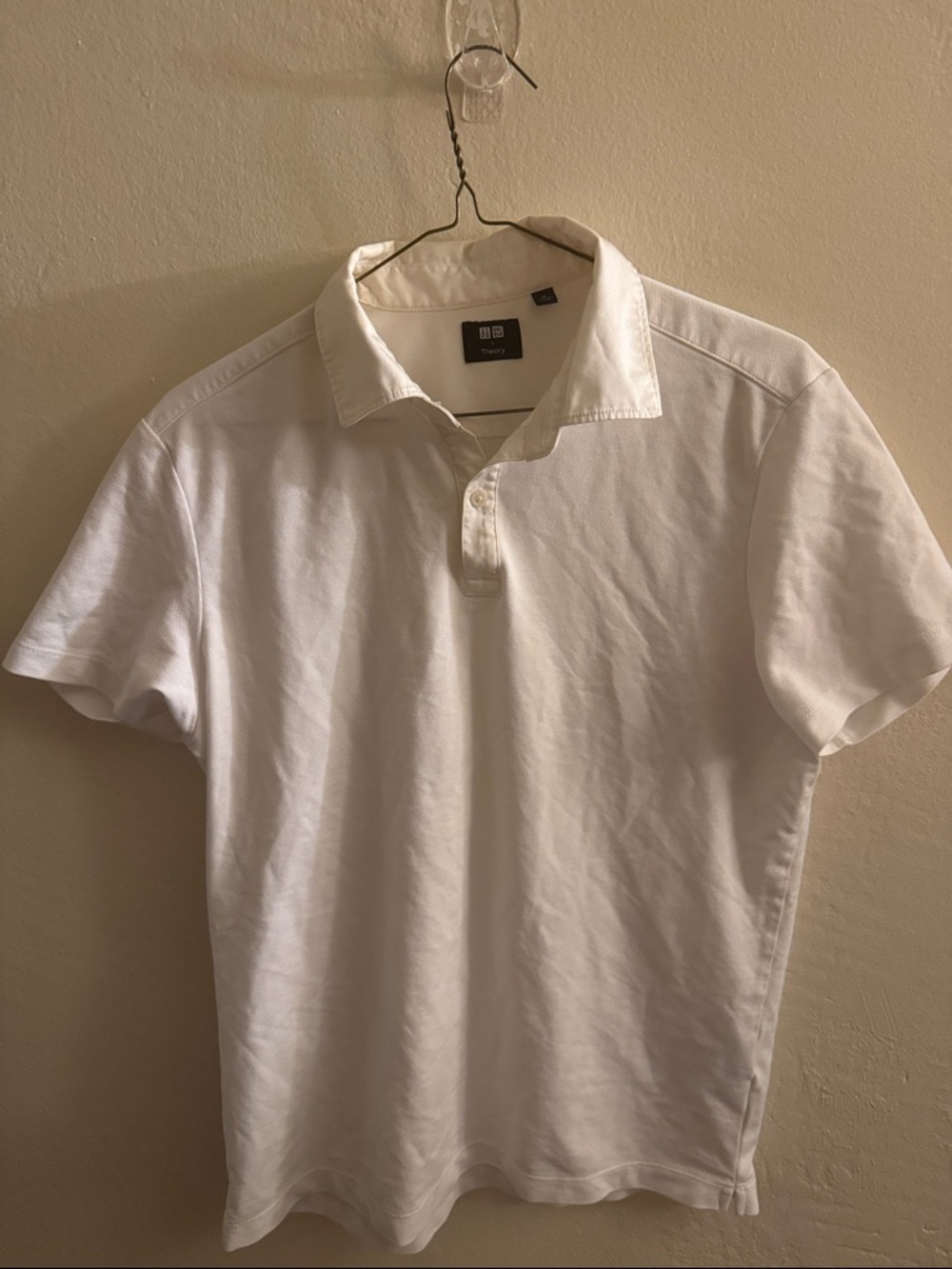 Uniqlo x Theory Men’s White Short-Sleeve Polo